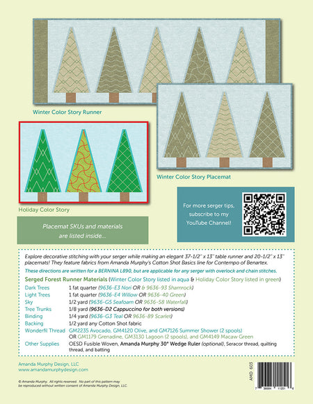 Serged Forest Runner & Placemats