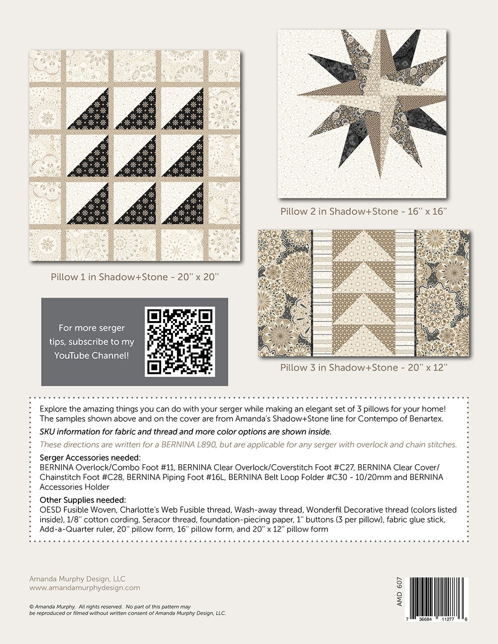 Elegant Serged Pillows