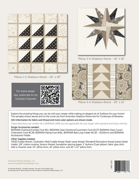 Elegant Serged Pillows