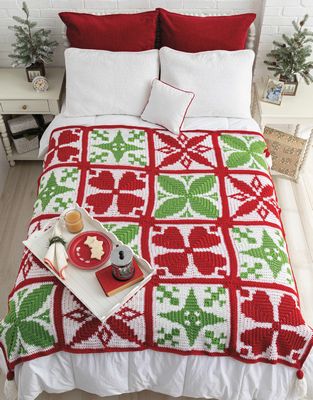 Festive Christmas Crochet Afghans