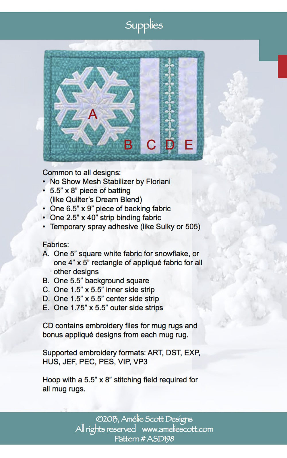 Winter Mug Rugs ME CD