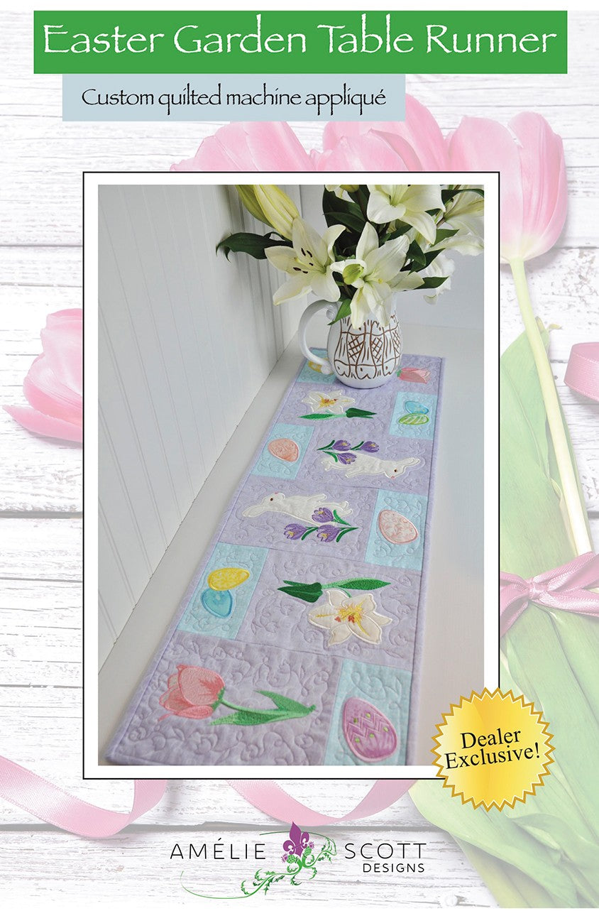 Easter Garden Runner ITH Machine Embriodery