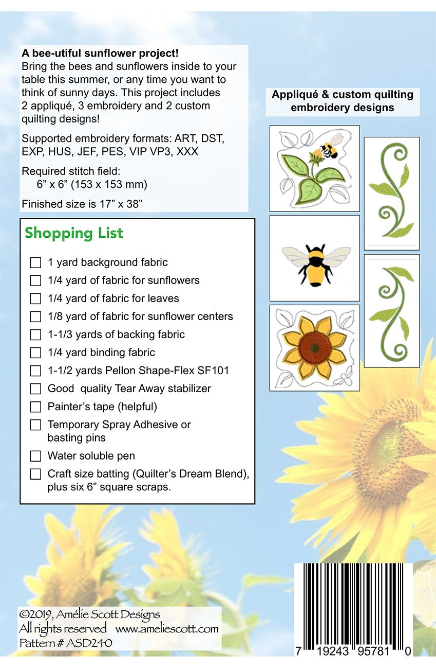 Bee-utiful Sunflower Runner