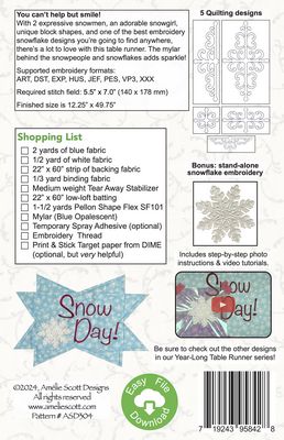 Snow Day Table Runner