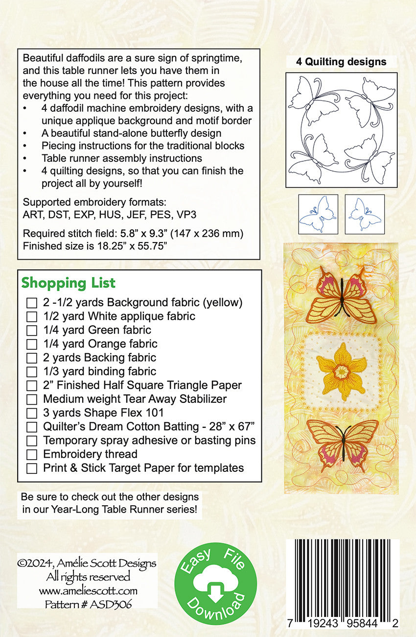 Daffodil Delight Table Runner