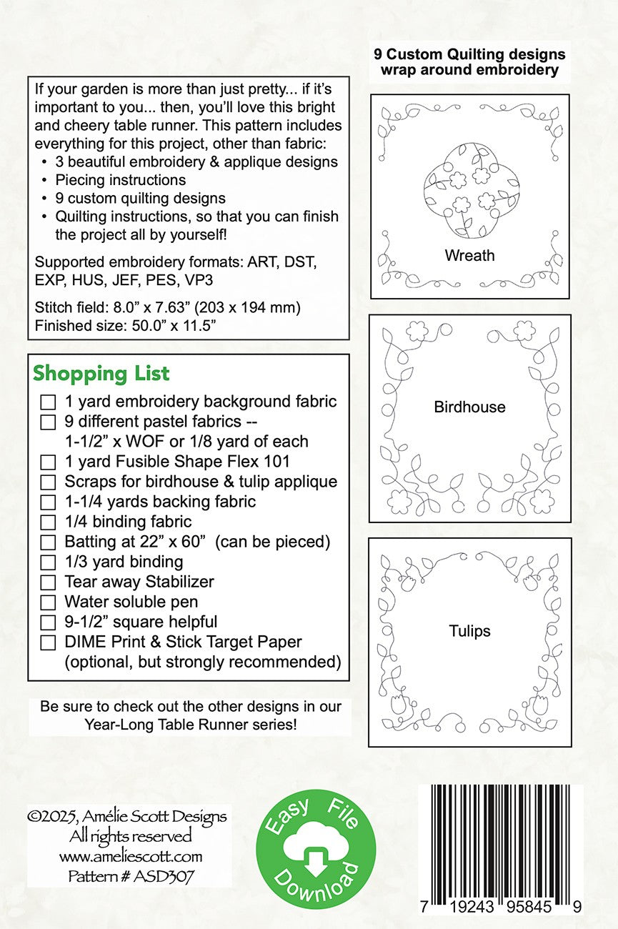 Nearer… in the Garden Table Runner