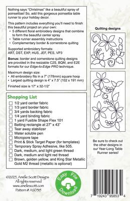 Poinsettia Prestige Table Runner