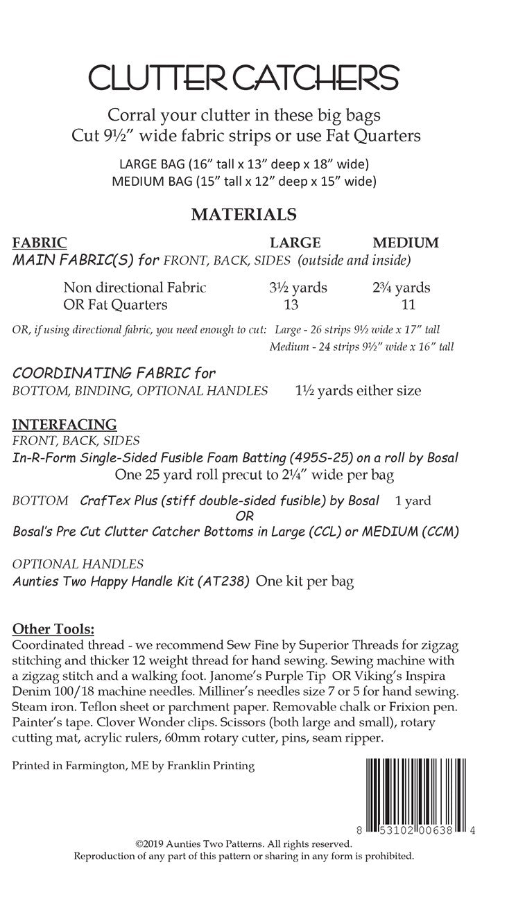 Clutter Catchers Pattern