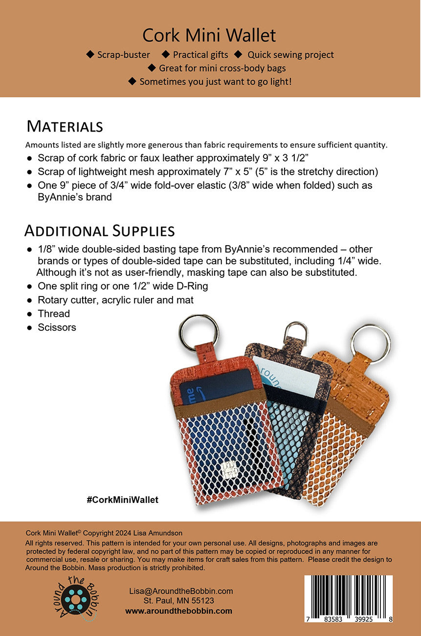 Cork Mini Wallet Pattern