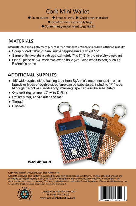 Cork Mini Wallet Pattern
