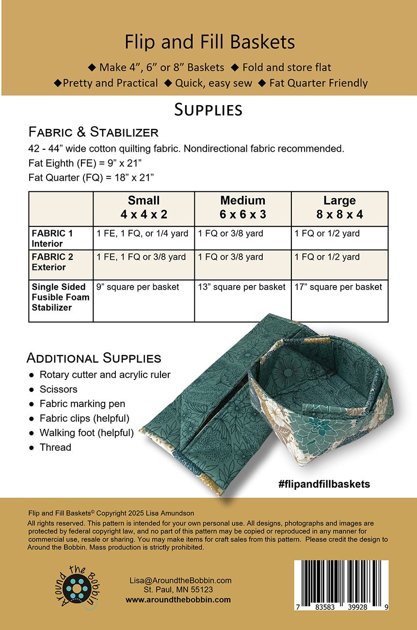 Flip & Fill Baskets Pattern