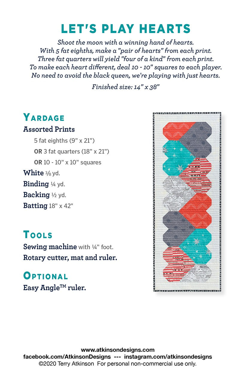 Let's Play Hearts! pattern