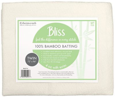 Bliss Quilt Batting 100% Bamboo Twin 72in x 96in