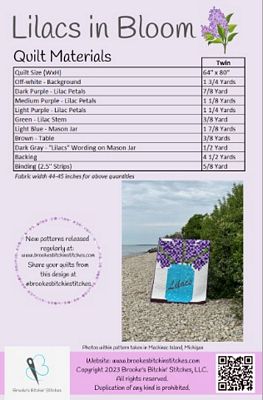 Lilacs in Bloom-Pixelated Quilt Pattern
