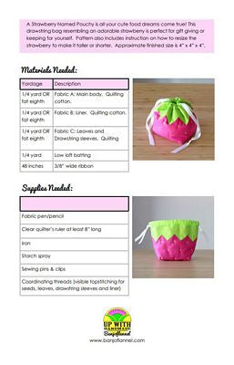 Strawberry Named Pouchy Pattern