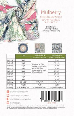 Mulberry Quilt Pattern