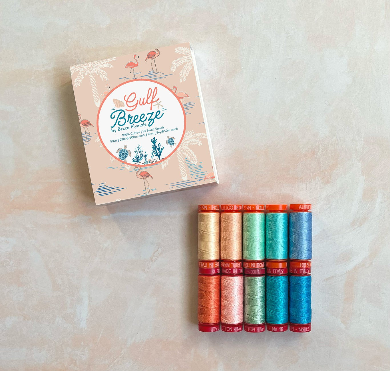 Gulf Breeze by Becca Plymale — Aurifil Thread Set, 10 Spools