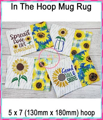 Sunflower Mug Rugs + Hangings Set