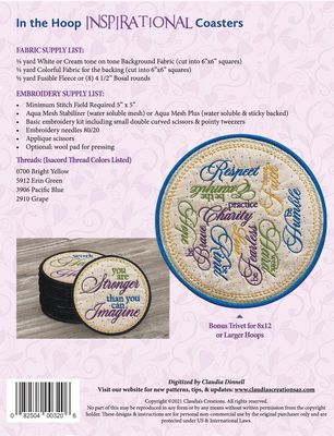 Inspirational Coasters ITH