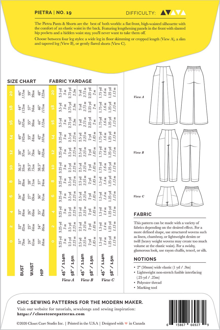 Pietra Pants and Shorts