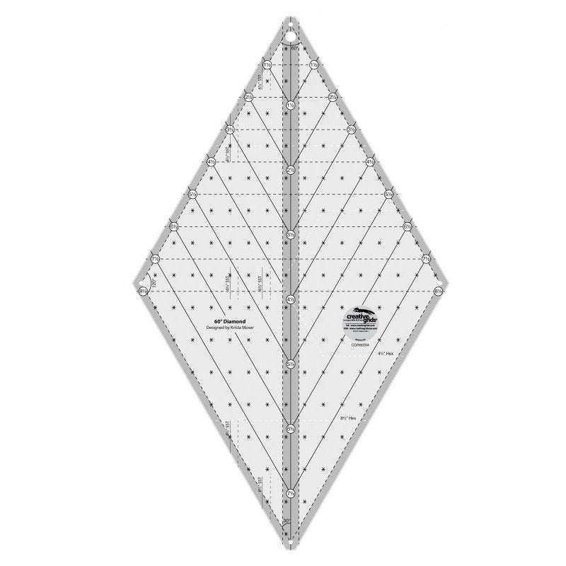 Creative Grids 60 Degree Diamond Quilt Ruler