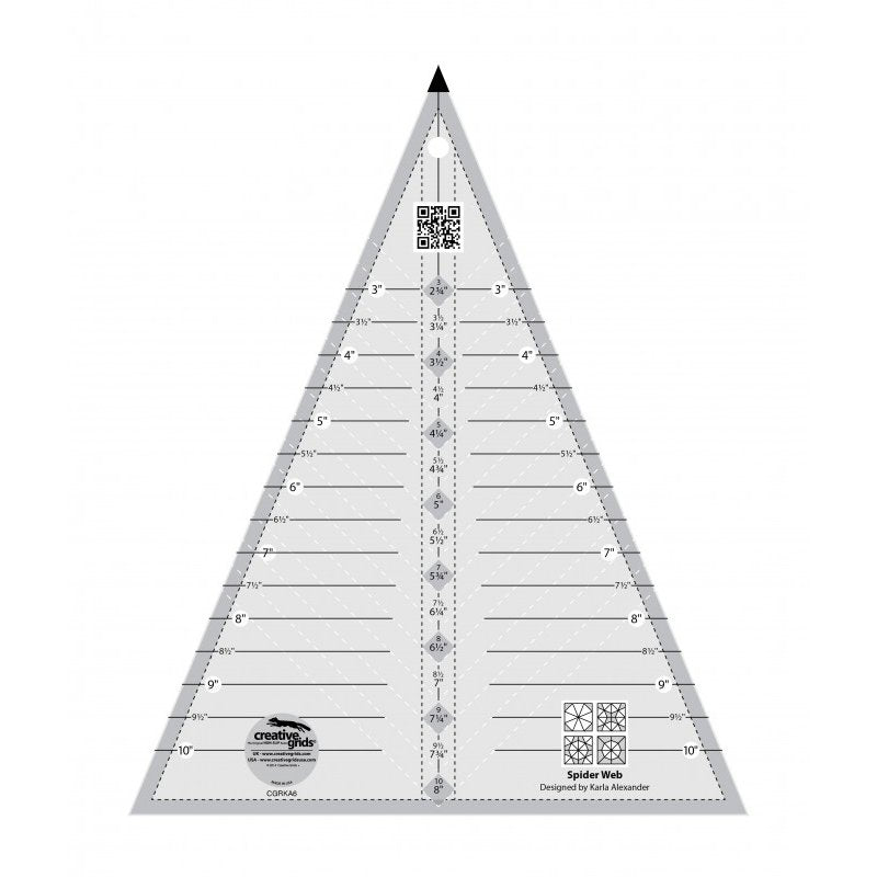 Creative Grids Spider Web Quilt Ruler