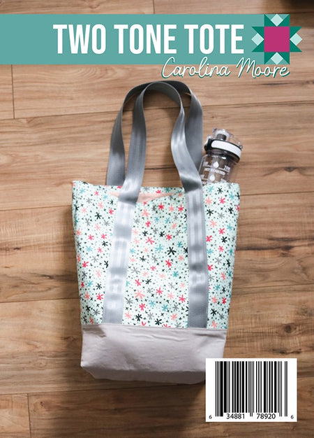 Two Tone Tote - Postcard Pattern