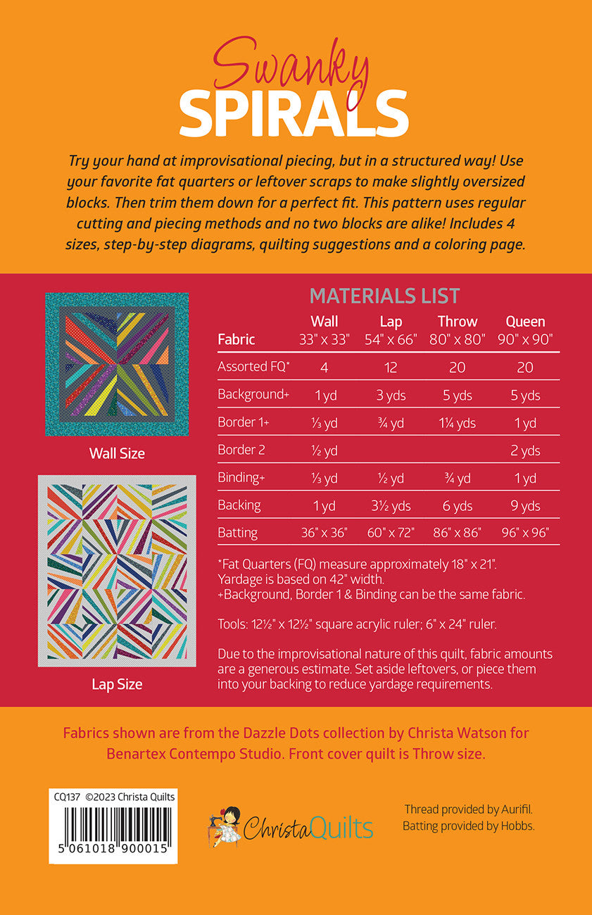 Swanky Spirals Quilt Pattern