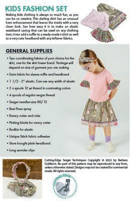 Cutting Edge Serger Project Kids Fashion Set