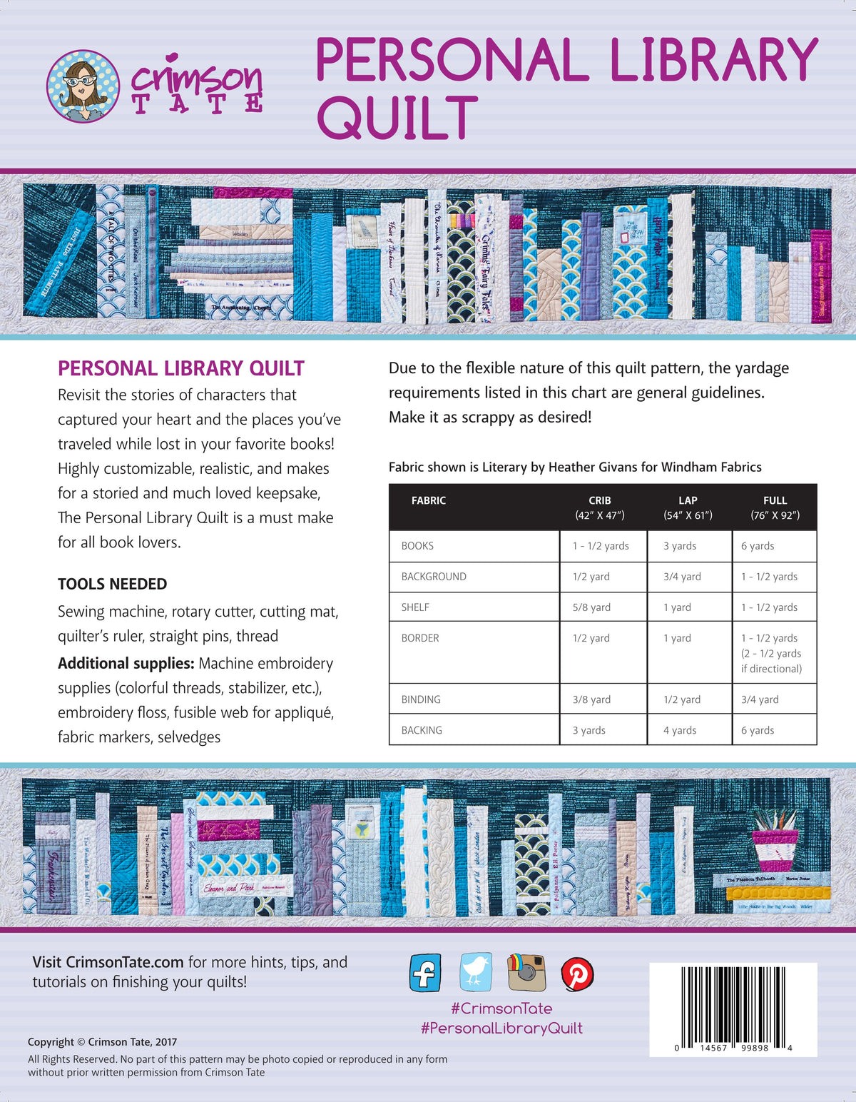 Personal Library Quilt