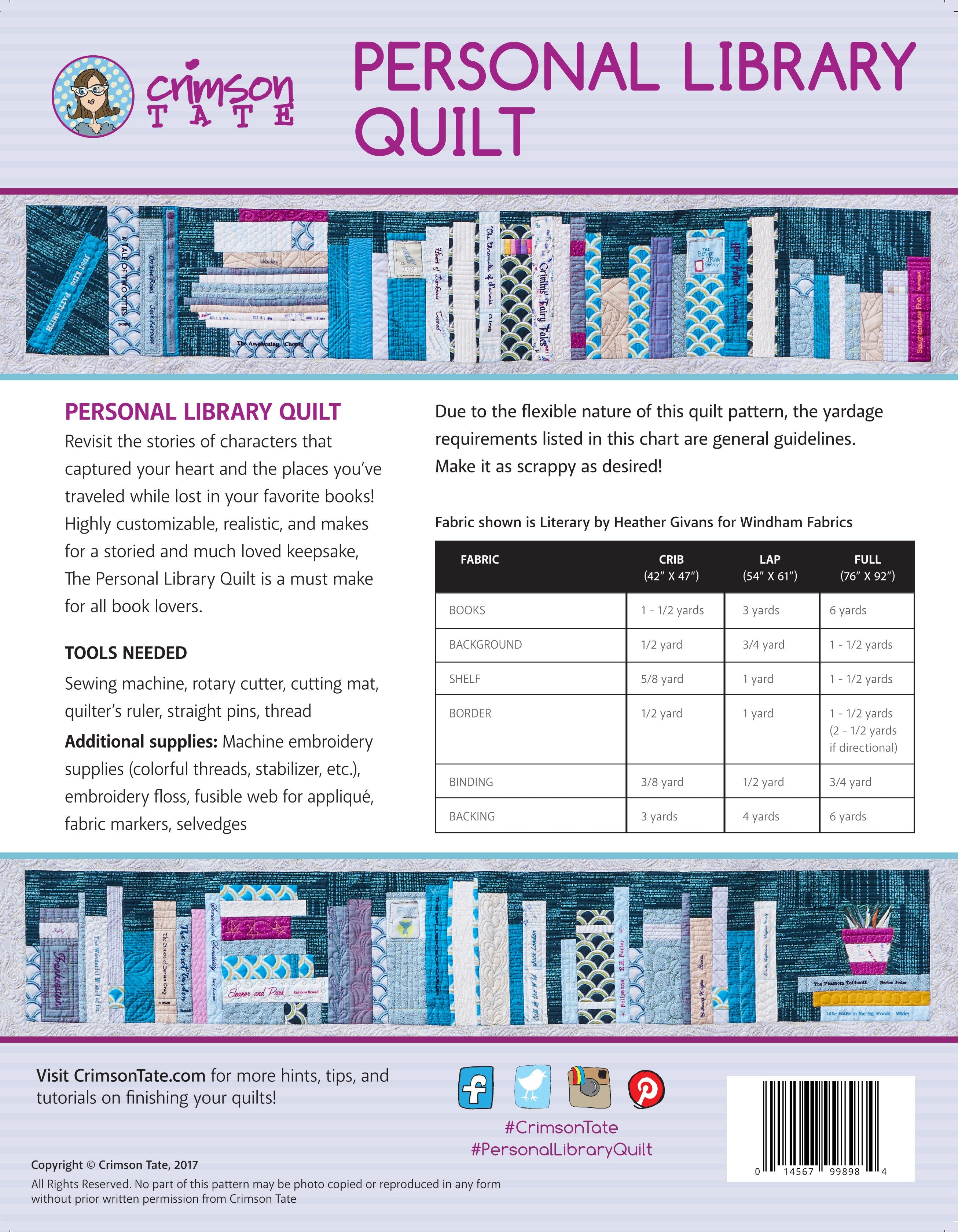Personal Library Quilt