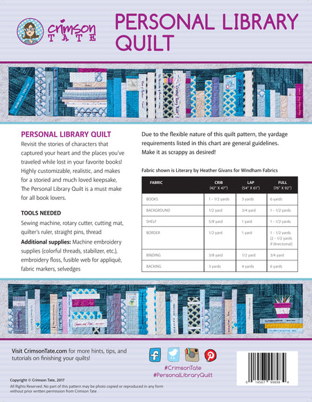Personal Library Quilt