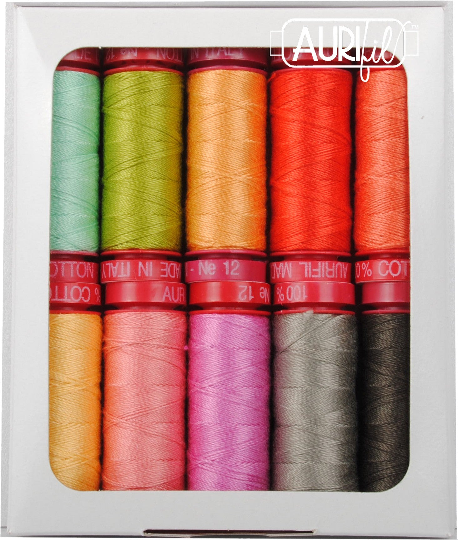 Sunny Stitches by Corey Yoder — Aurifil 12wt Thread Set, 10 Spools