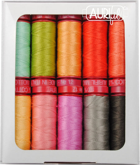 Sunny Stitches by Corey Yoder — Aurifil 12wt Thread Set, 10 Spools