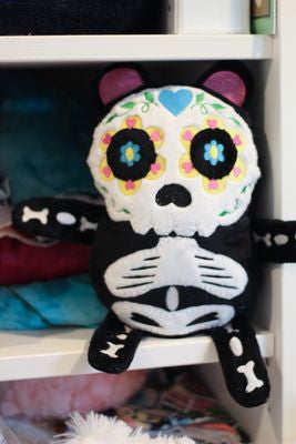 Sugar Skull Bear Stuffie ITH Embroidery Project