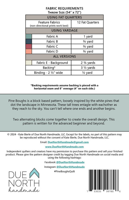 Pine Boughs Quilt Pattern