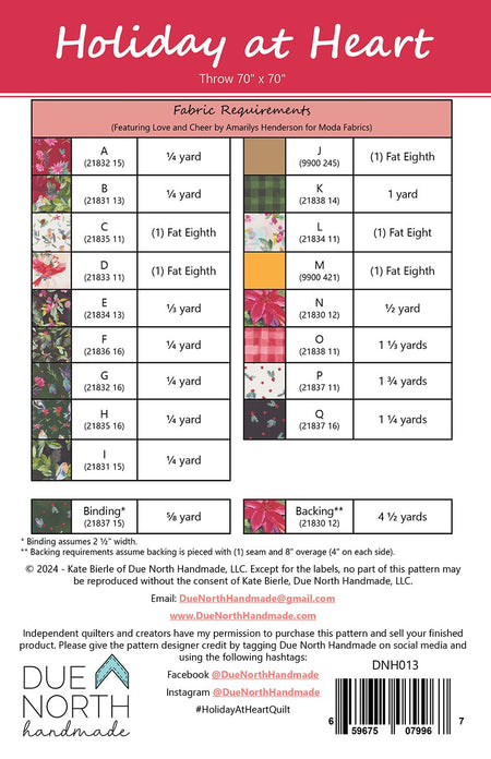 Holiday at Heart Quilt Pattern