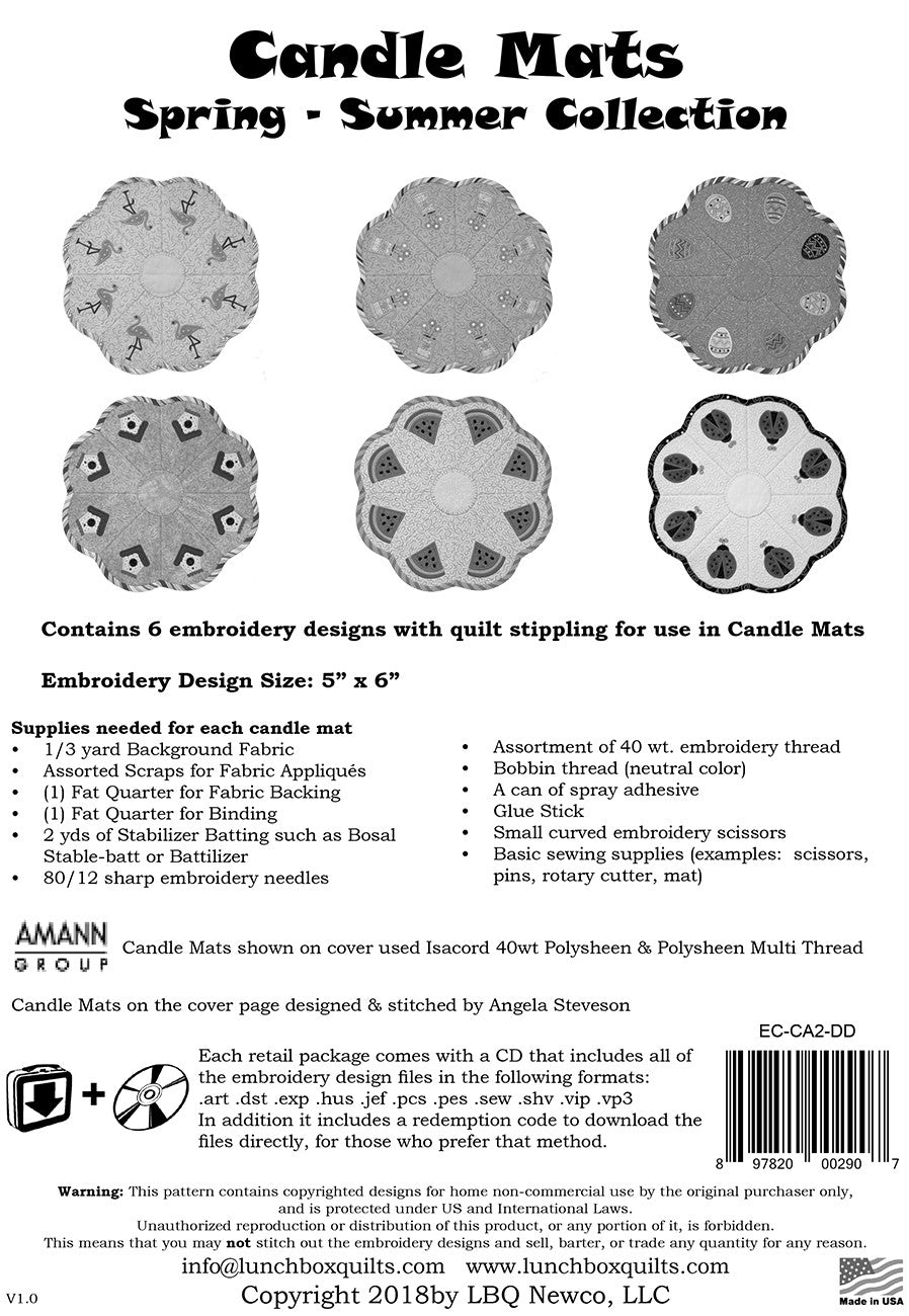 Candle Mats - Spring & Summer