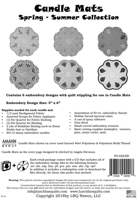 Candle Mats - Spring & Summer