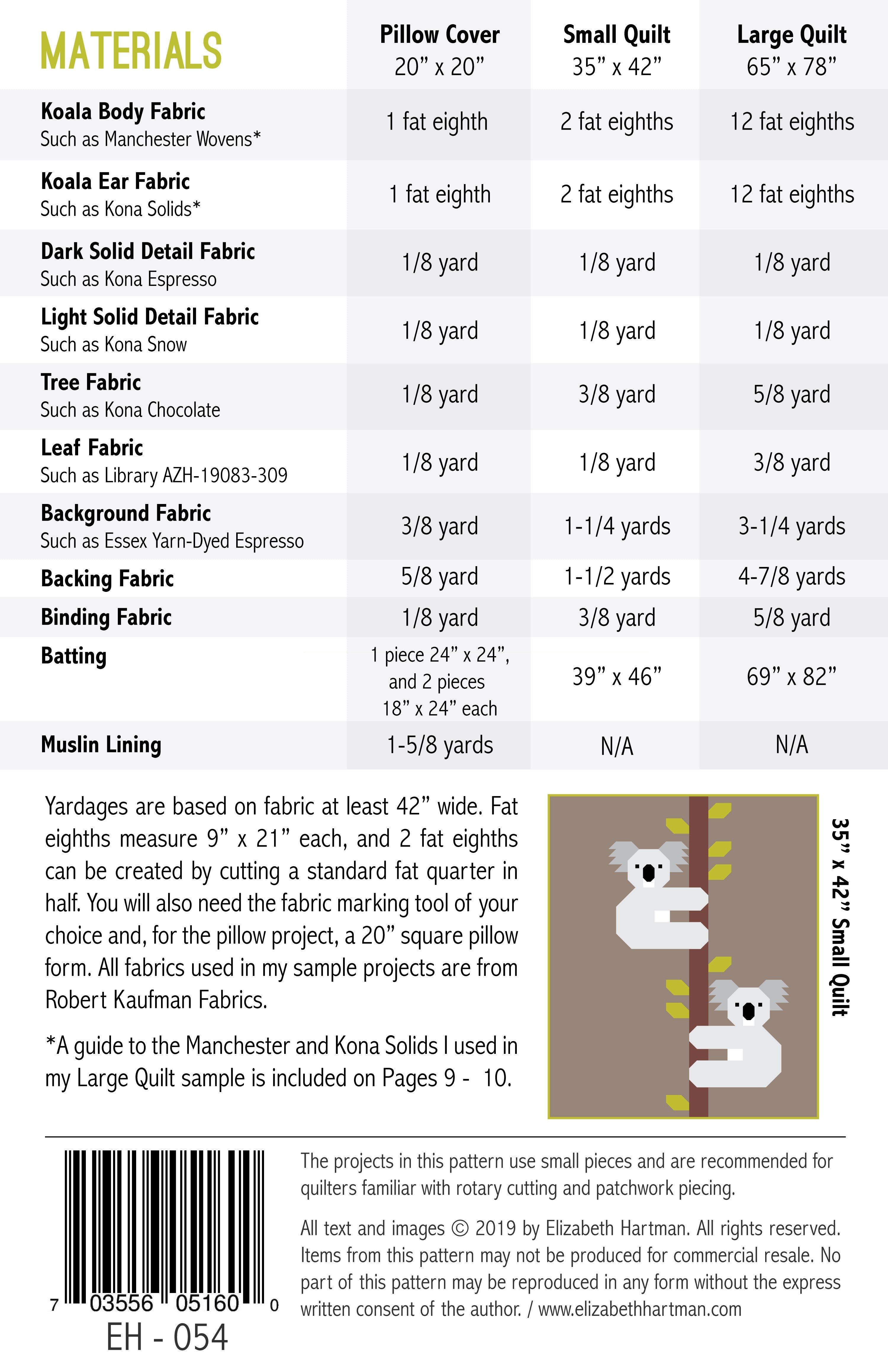 Koalas Quilt Pattern