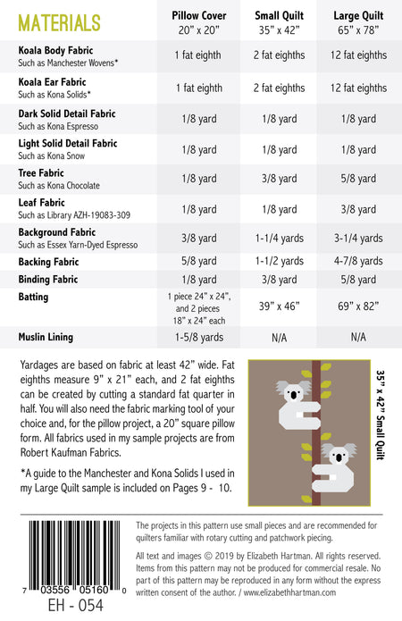 Koalas Quilt Pattern