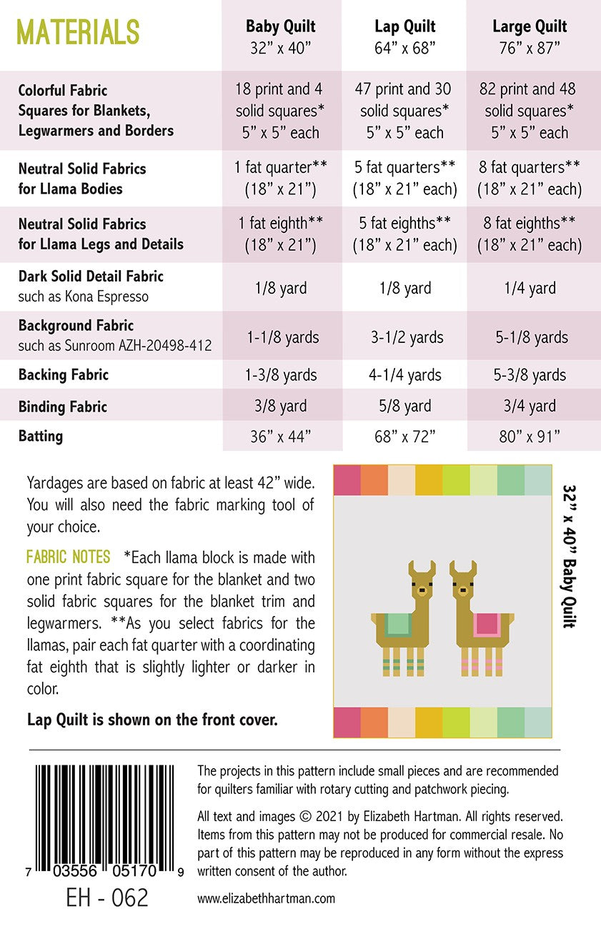 Little Llamas Pattern