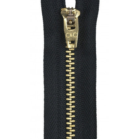 Packaged Metal Jean Zipper 9in Black