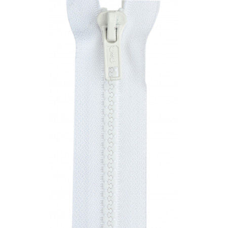 Sport Polyester 1-Way Separating Zipper 12in White