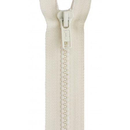 Sport Polyester 1-Way Separating Zipper 16in Natural