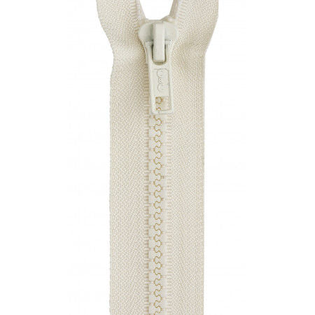 Sport Polyester 1-Way Separating Zipper 18in Natural