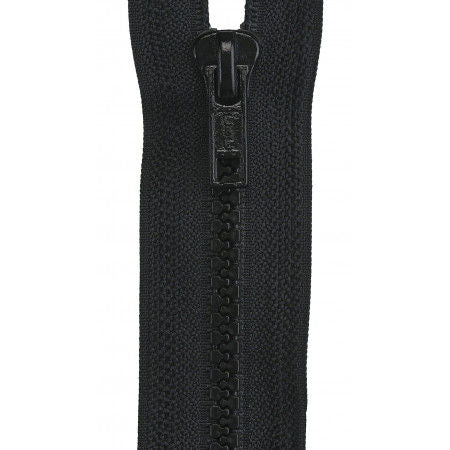 Sport Polyester 1-Way Separating Zipper 18in Black