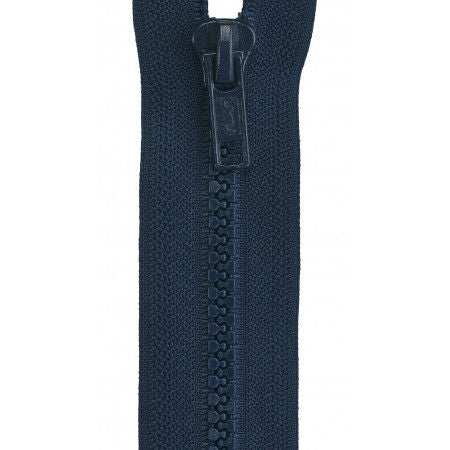 Sport Polyester 1-Way Separating Zipper 22in Navy