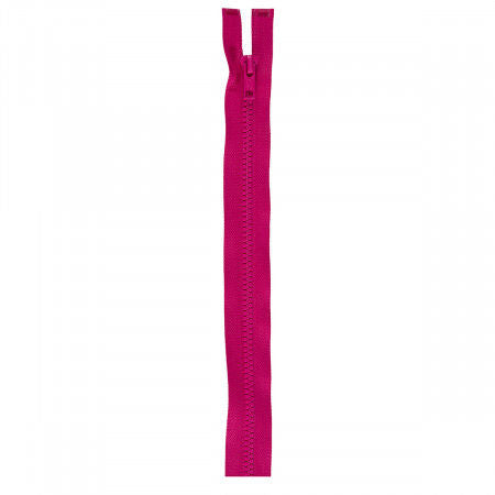 Sport Polyester 1-Way Separating Zipper 24in Red Rose