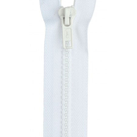 Sport Polyester 1-Way Separating Zipper 30in White